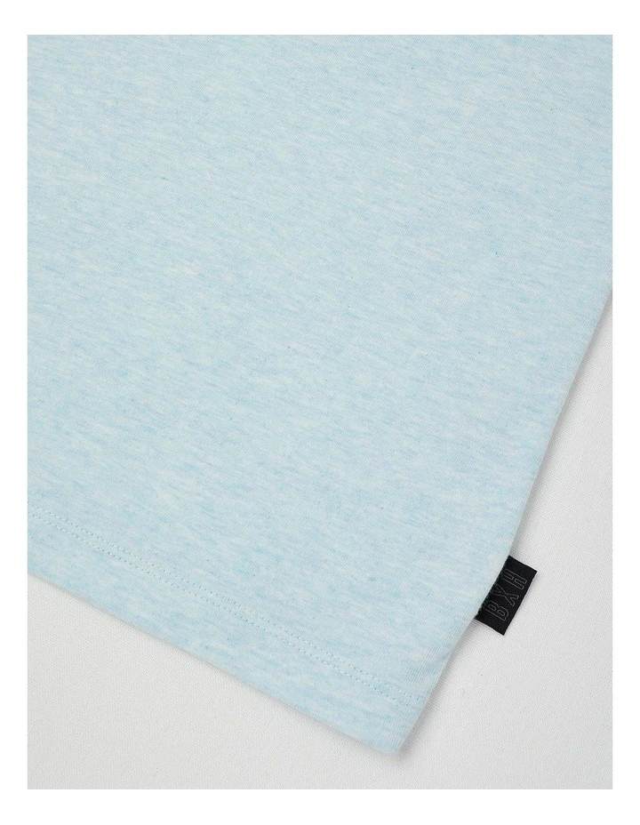 Short Sleeve Henley Tee in Blue Marle image 4