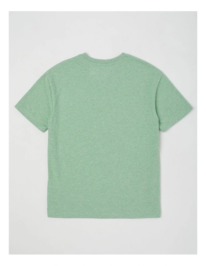 Short Sleeve Henley Tee in Khaki Marle image 3