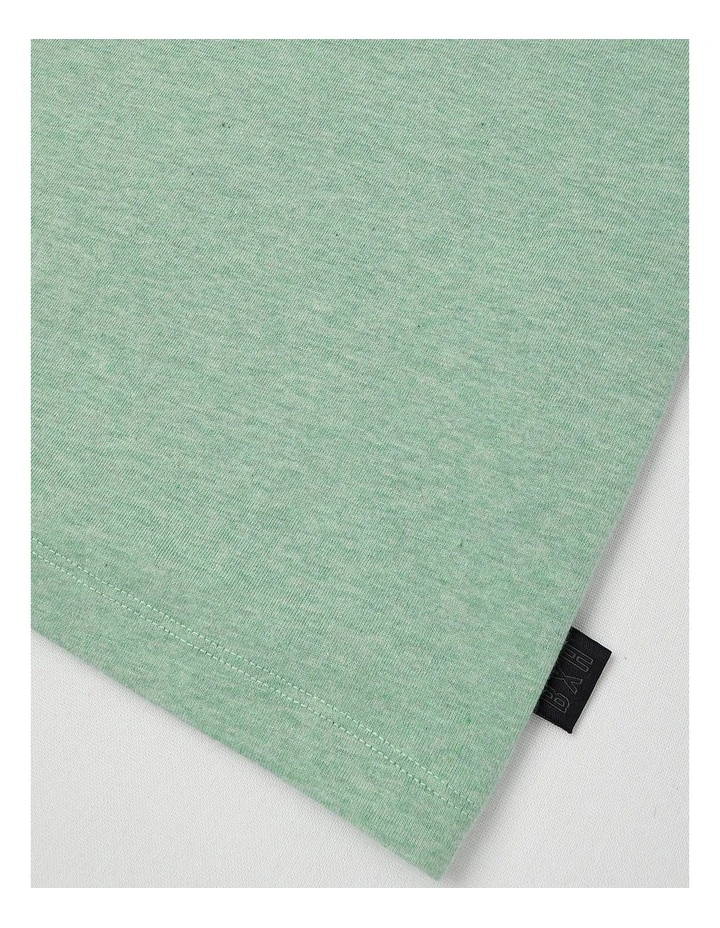 Short Sleeve Henley Tee in Khaki Marle image 4