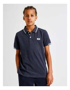 Polo Shirt in Navy Marle