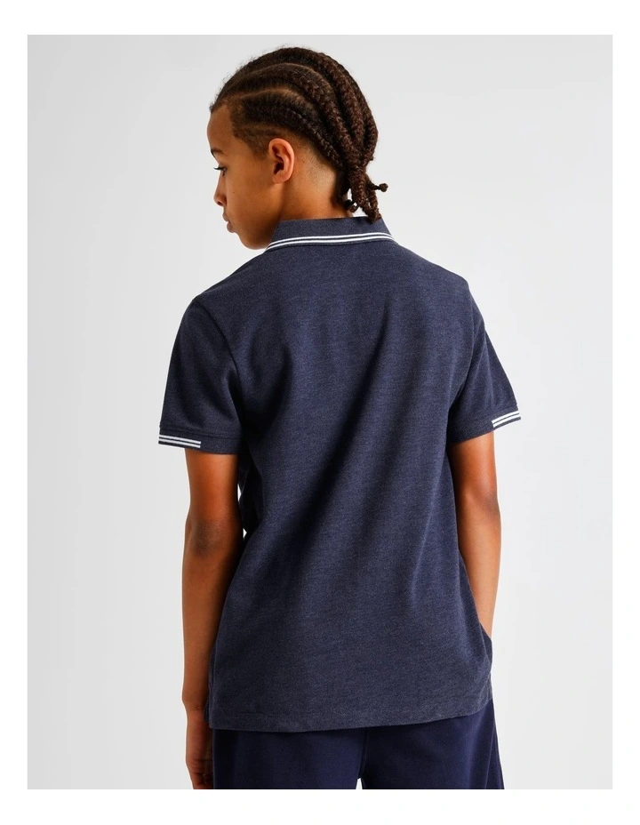 Polo Shirt in Navy Marle image 4