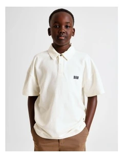 Relaxed Terry Polo in Ecru