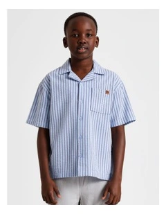 Seersucker Shirt in Blue