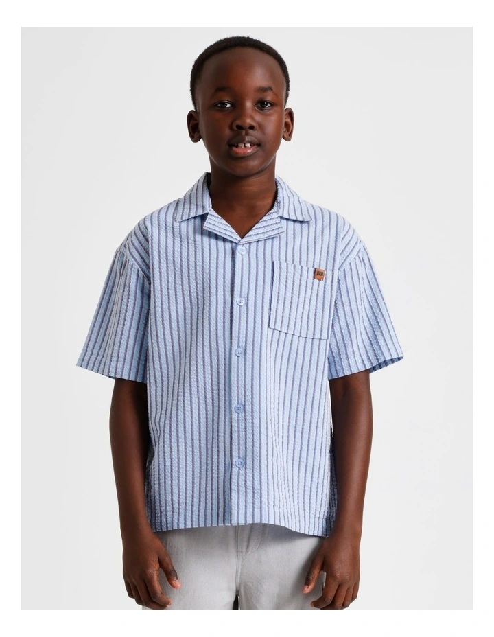 Seersucker Shirt in Blue image 1