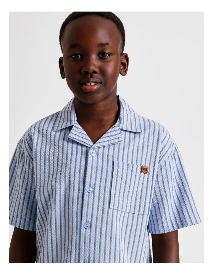 Seersucker Shirt in Blue image 2