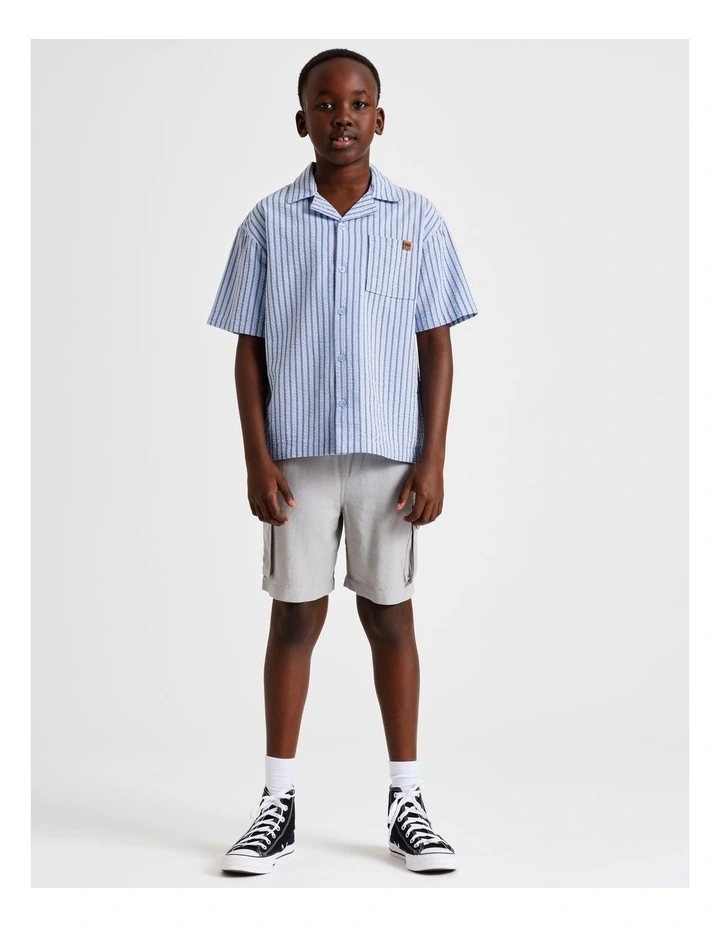 Seersucker Shirt in Blue image 3