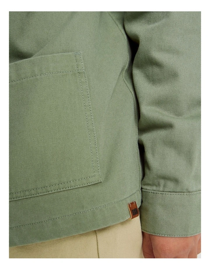 Oversized Worker Shirt in Khaki image 5