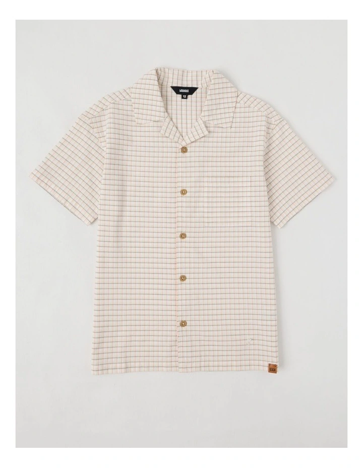 Check Shirt in Sand image 1