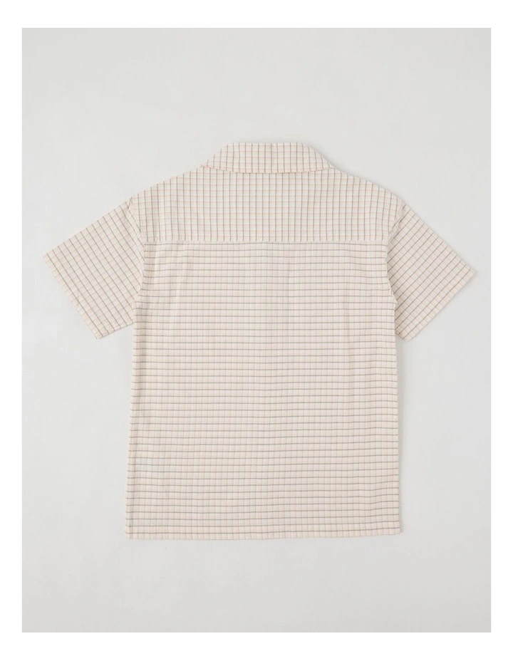 Check Shirt in Sand image 3