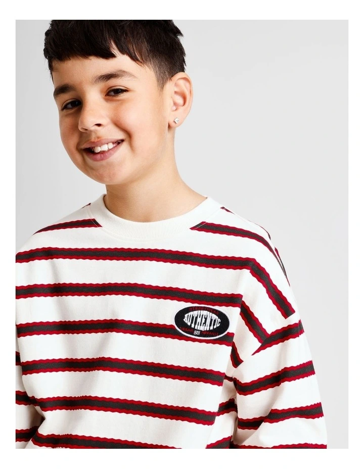 Light Weight Sweat Top in Red Stripe image 5