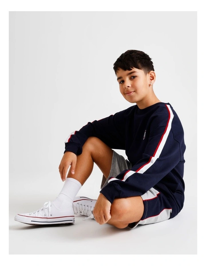Light Weight Sweat Top in Navy image 2