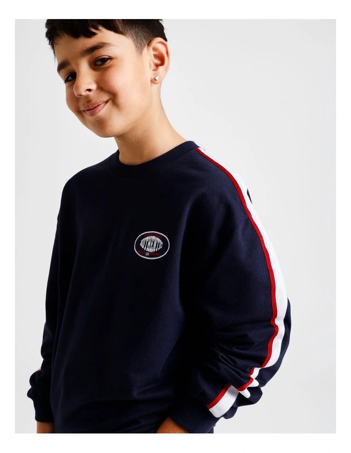 Light Weight Sweat Top in Navy image 3