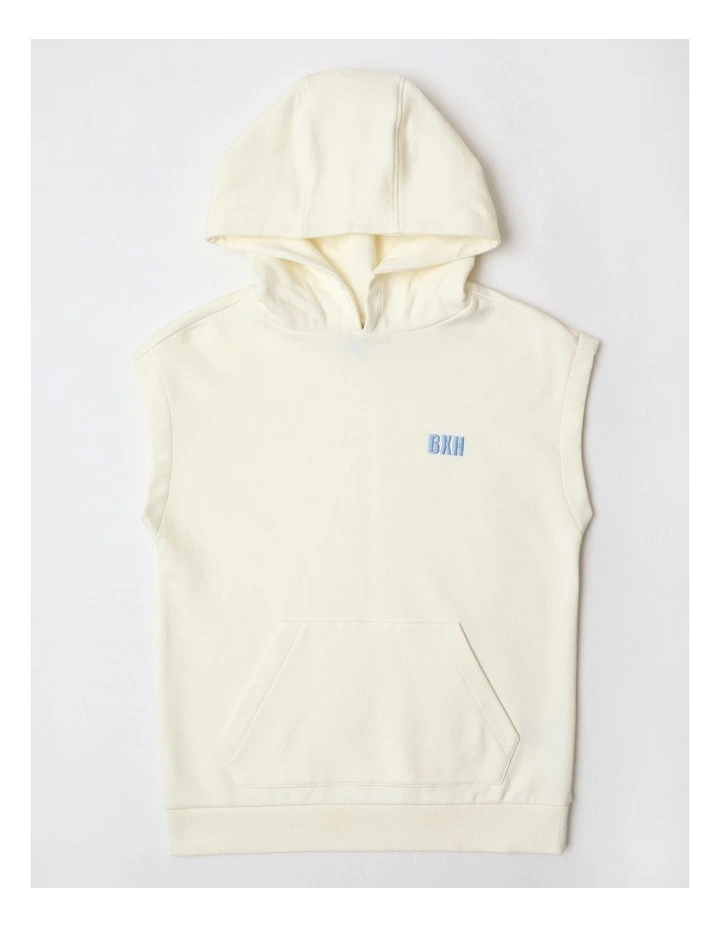 Sleeveless Sweat Top in Ecru image 1