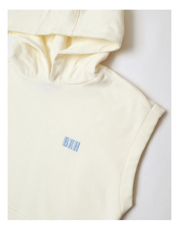 Sleeveless Sweat Top in Ecru image 2