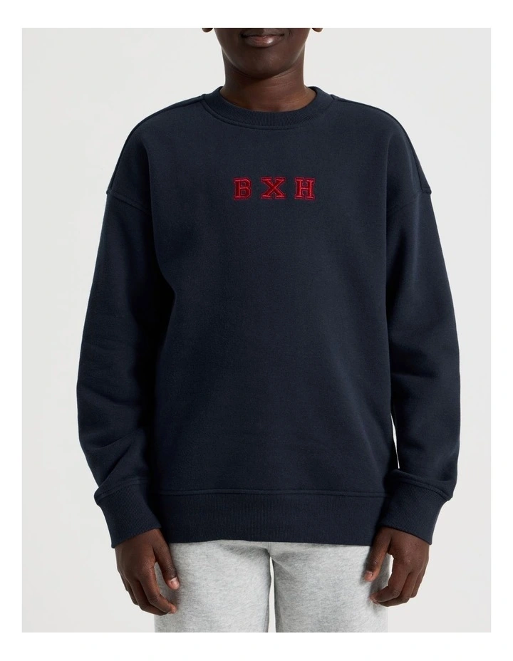 Essentials Crew Neck Sweat in Navy image 3