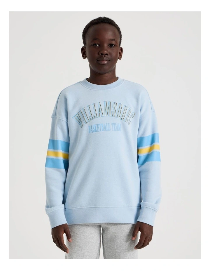 Essentials Crew Neck Sweat in Light Blue image 3