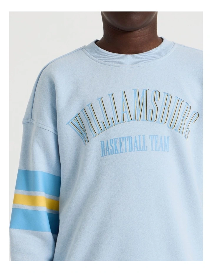 Essentials Crew Neck Sweat in Light Blue image 4
