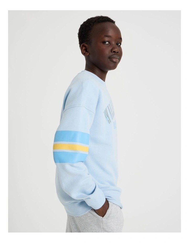 Essentials Crew Neck Sweat in Light Blue image 5