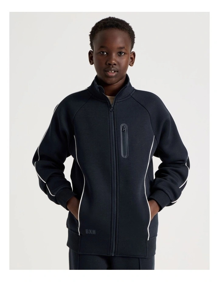 Athletic Zip Thru Sweat in Navy image 5