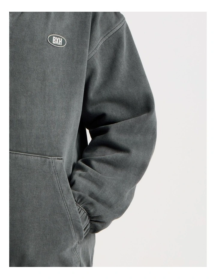 1/4 Zip Sweat Top in Charcoal image 3