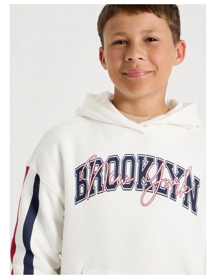 Essentials Hoodie in White image 5