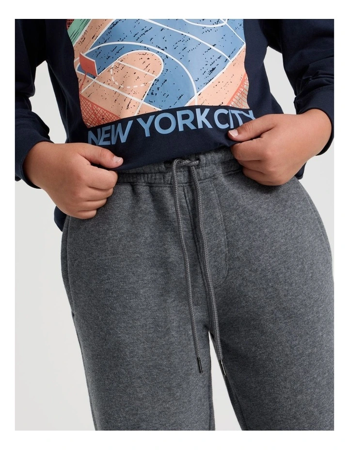 Essentials Trackpant in Charcoal Marle image 3