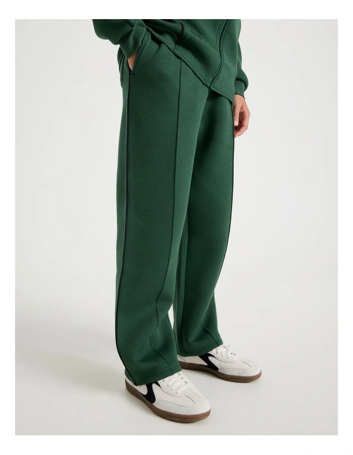 Athletic Straight Fit Trackpant in Green image 3