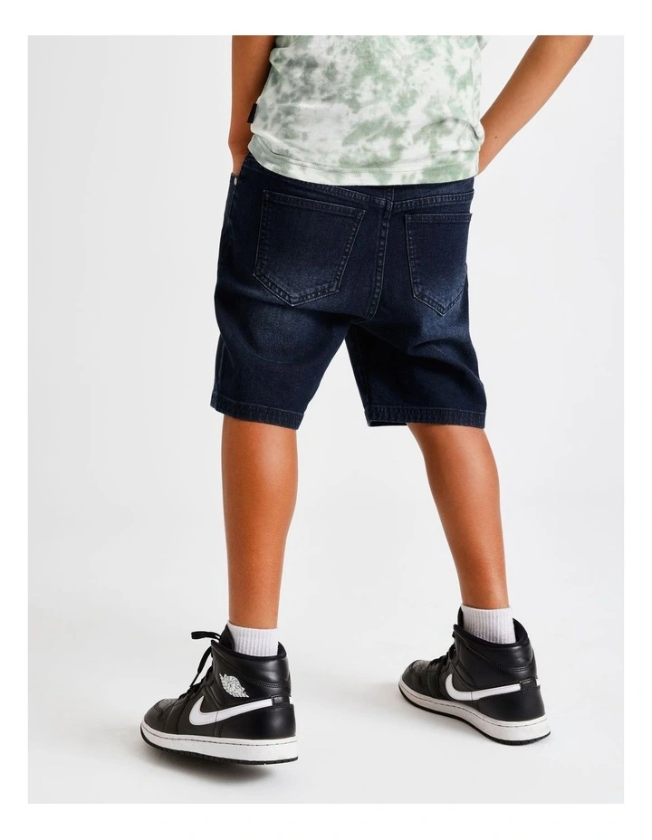 Baggy Denim Short in Indigo image 4