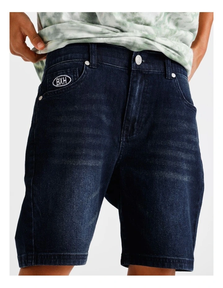 Baggy Denim Short in Indigo image 5