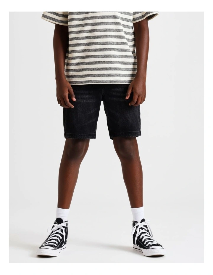 Denim Short in Black image 2