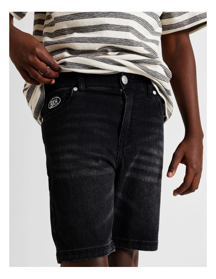 Denim Short in Black image 3