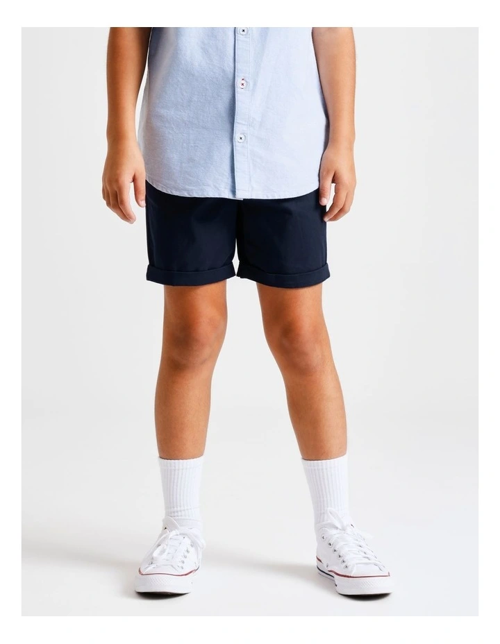 Stretch Chino Short in Navy image 2