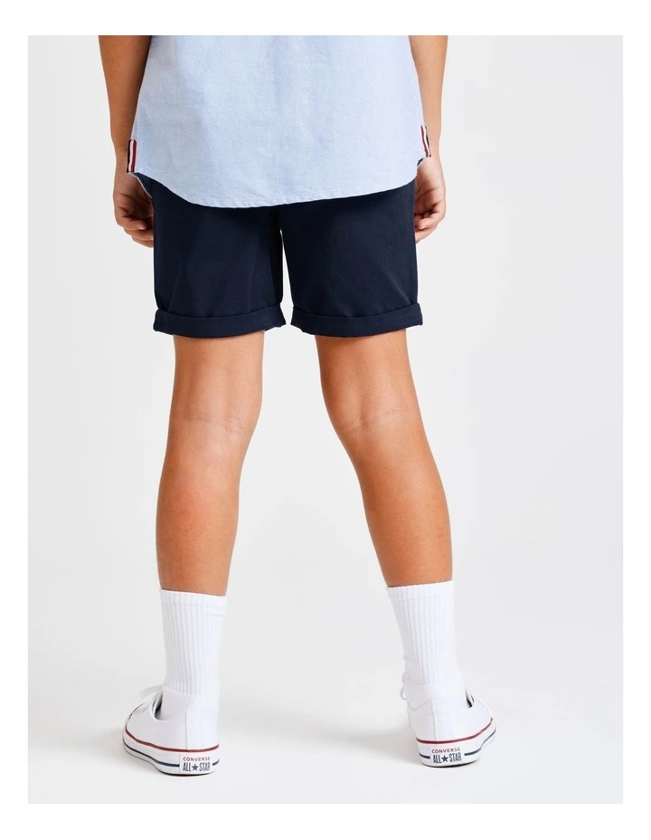 Stretch Chino Short in Navy image 4