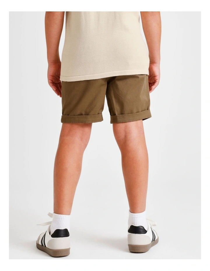 Stretch Chino Short in Brown image 5