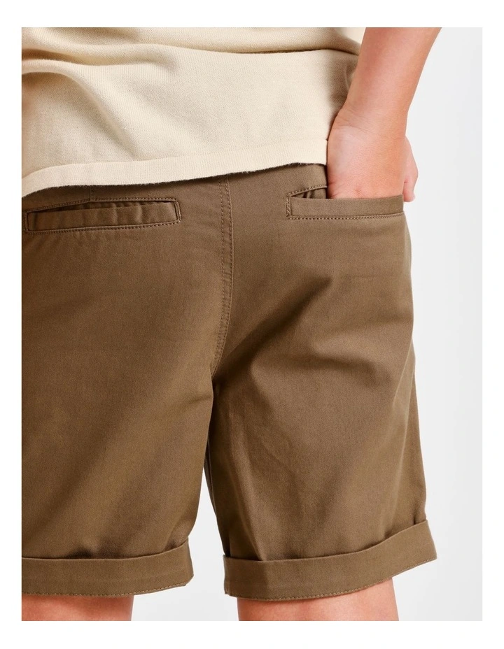 Stretch Chino Short in Brown image 6