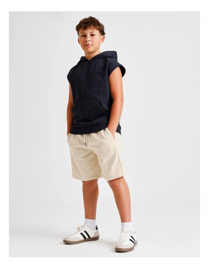 French Terry Short in Beige image 1
