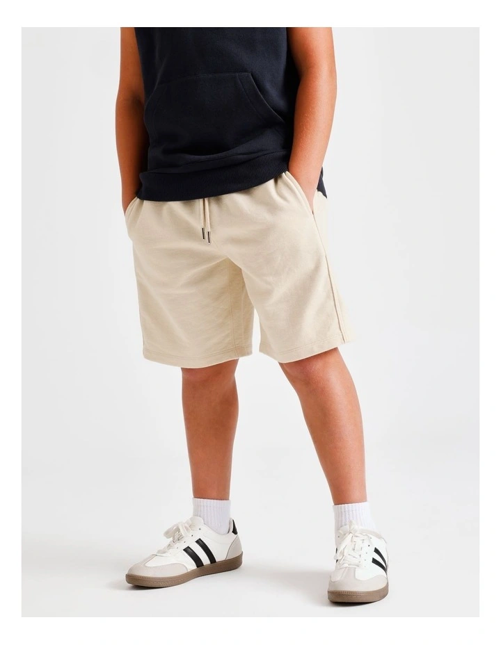 French Terry Short in Beige image 2