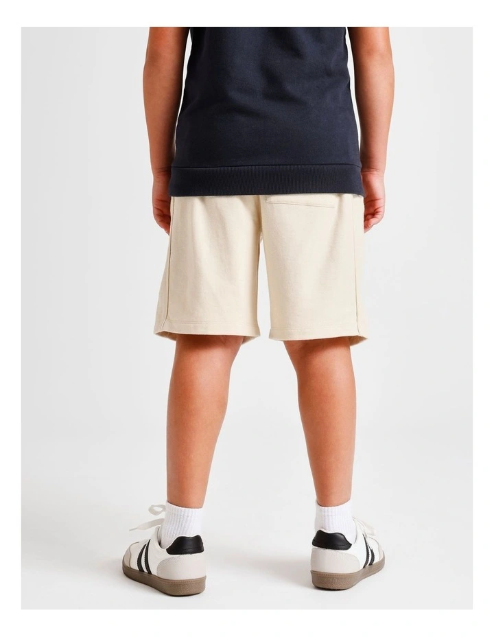 French Terry Short in Beige image 5