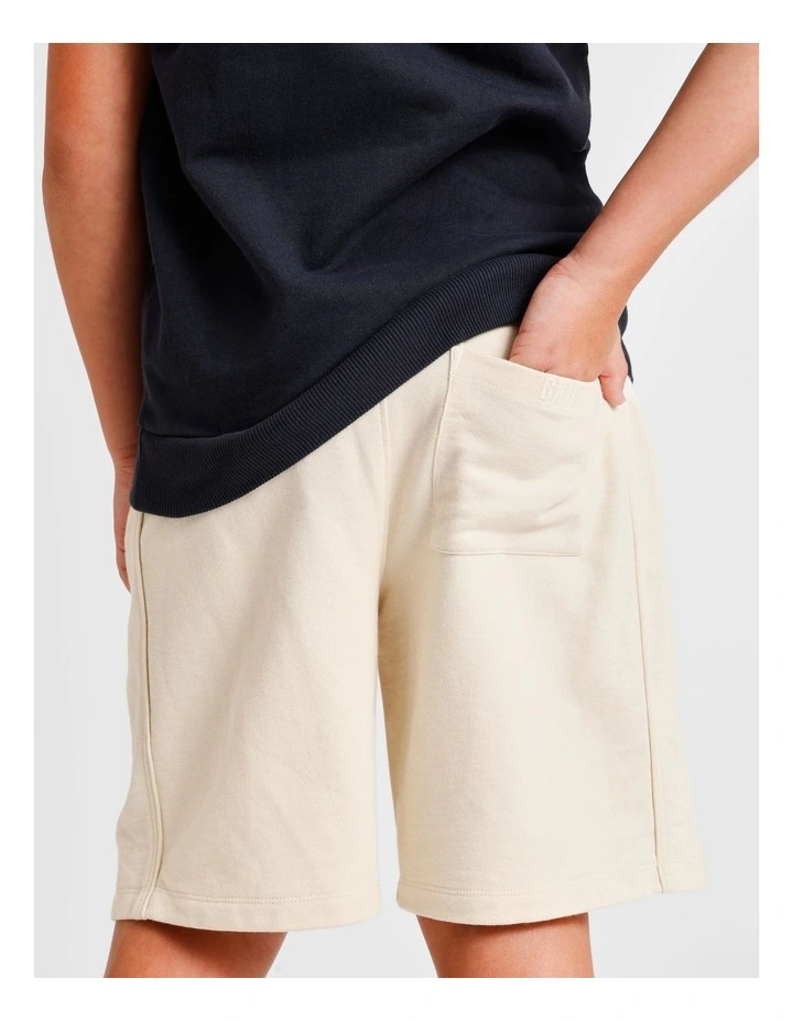 French Terry Short in Beige image 6