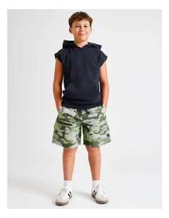 Woven Cargo Short in Camo