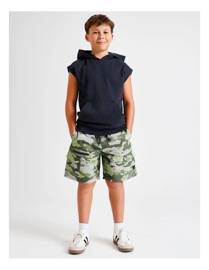 Woven Cargo Short in Camo image 1