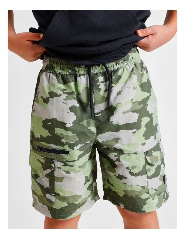 Woven Cargo Short in Camo image 3