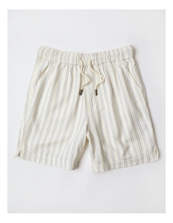Linen Resort Short in Beige image 1