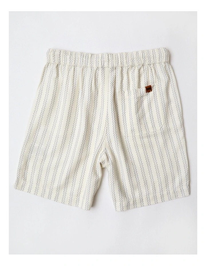 Linen Resort Short in Beige image 3