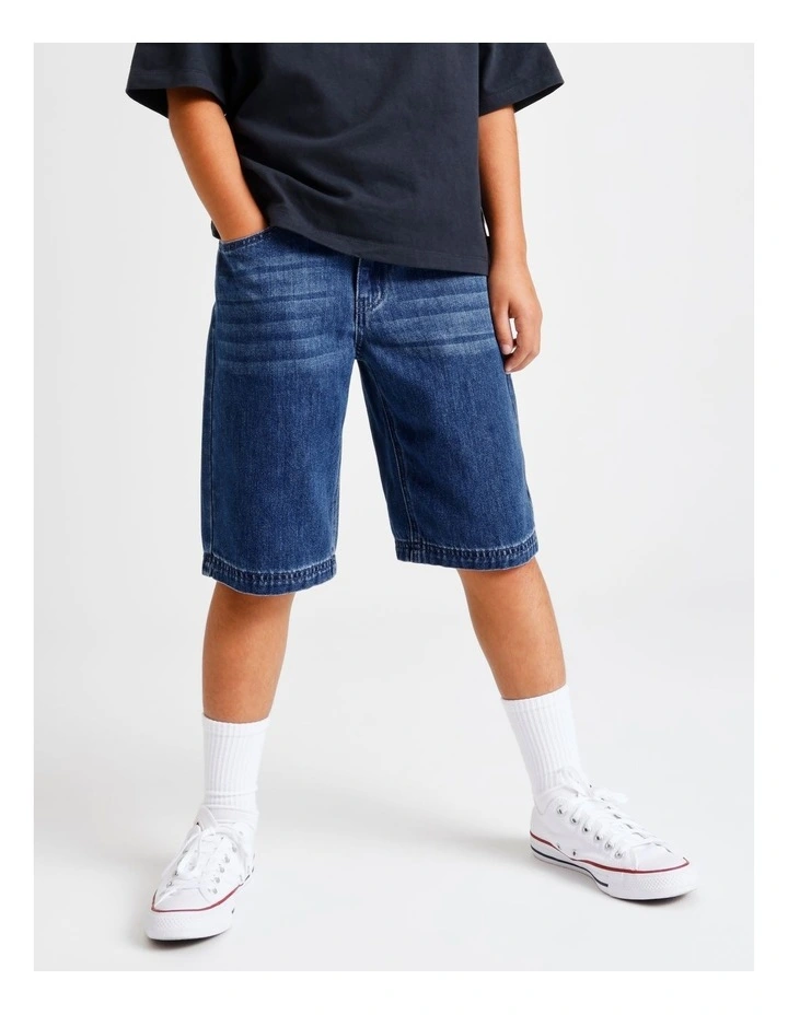 Denim Jort in Blue image 2