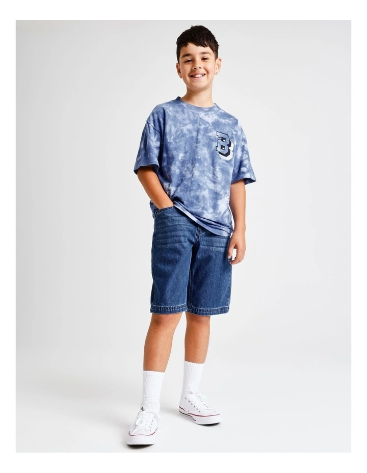 Denim Jort in Blue image 4