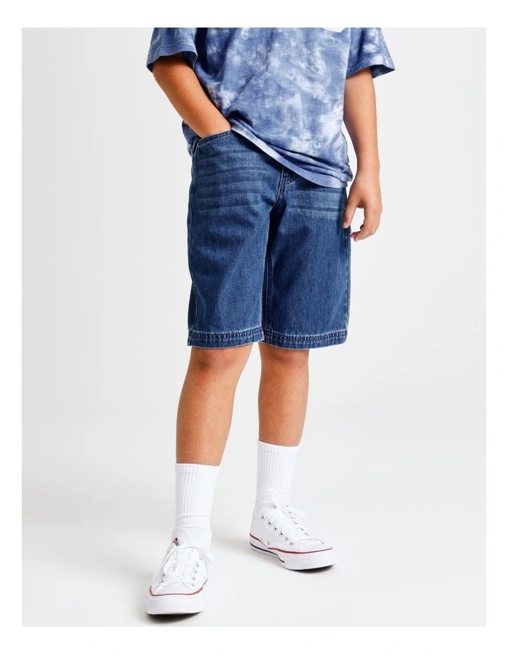Denim Jort in Blue image 5