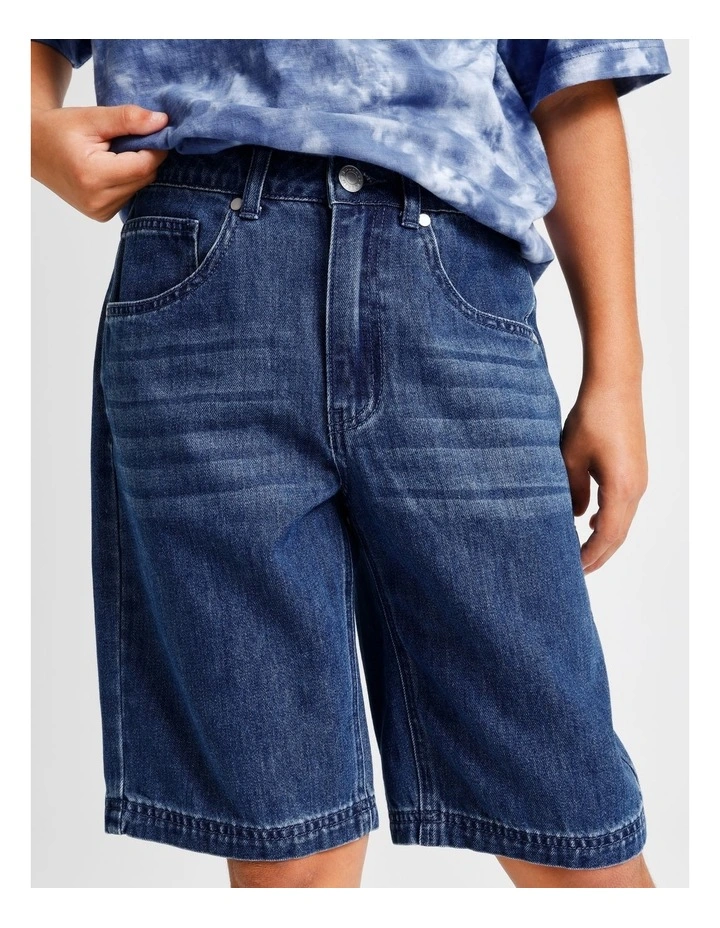 Denim Jort in Blue image 6