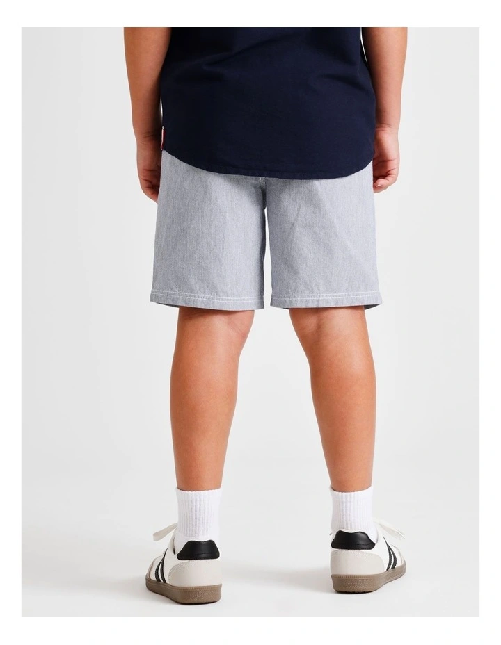 Ticking Stripe Short in Navy and Ecru image 5