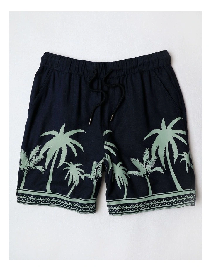 Linen Resort Short in Navy image 1